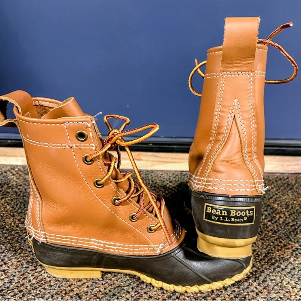 L.L. Bean Tan and Black Bean Boots Women’s Size 6N